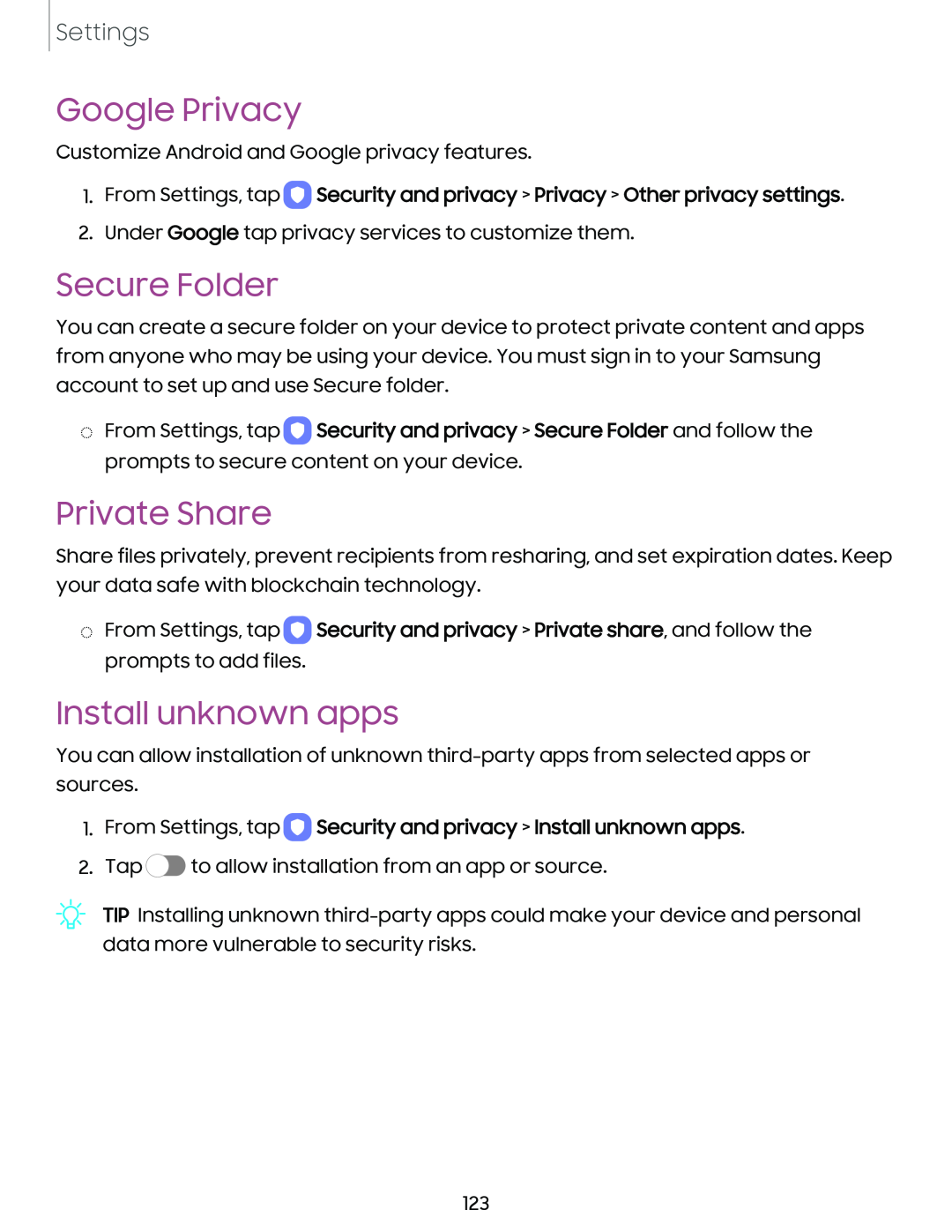 Google Privacy Secure Folder