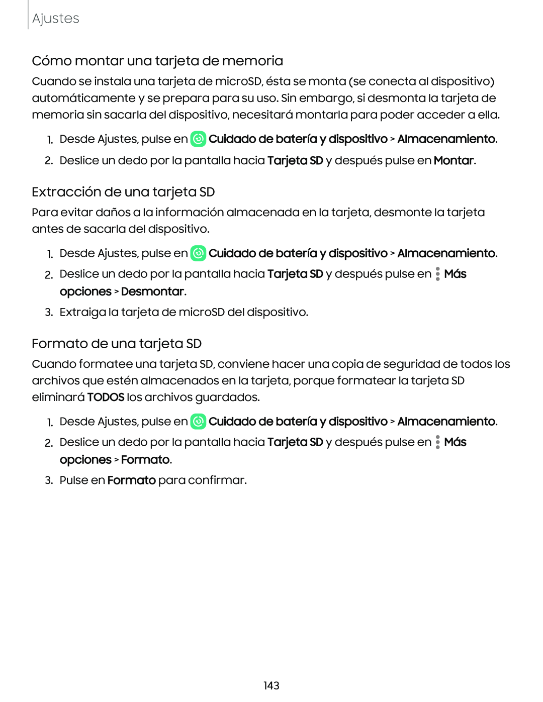 Cómo montar una tarjeta de memoria Extracción de una tarjeta SD