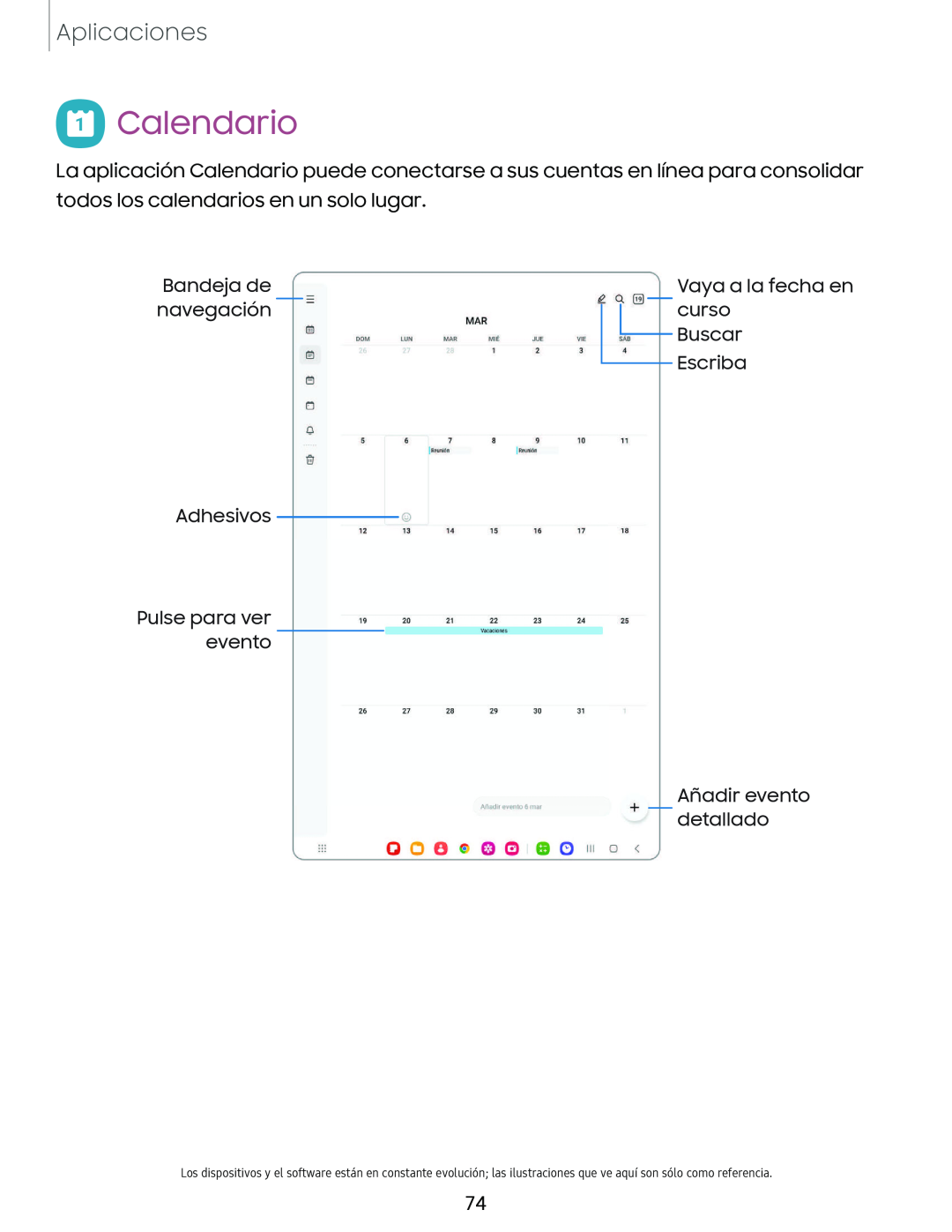 Calendario Galaxy Tab S7 FE US Cellular