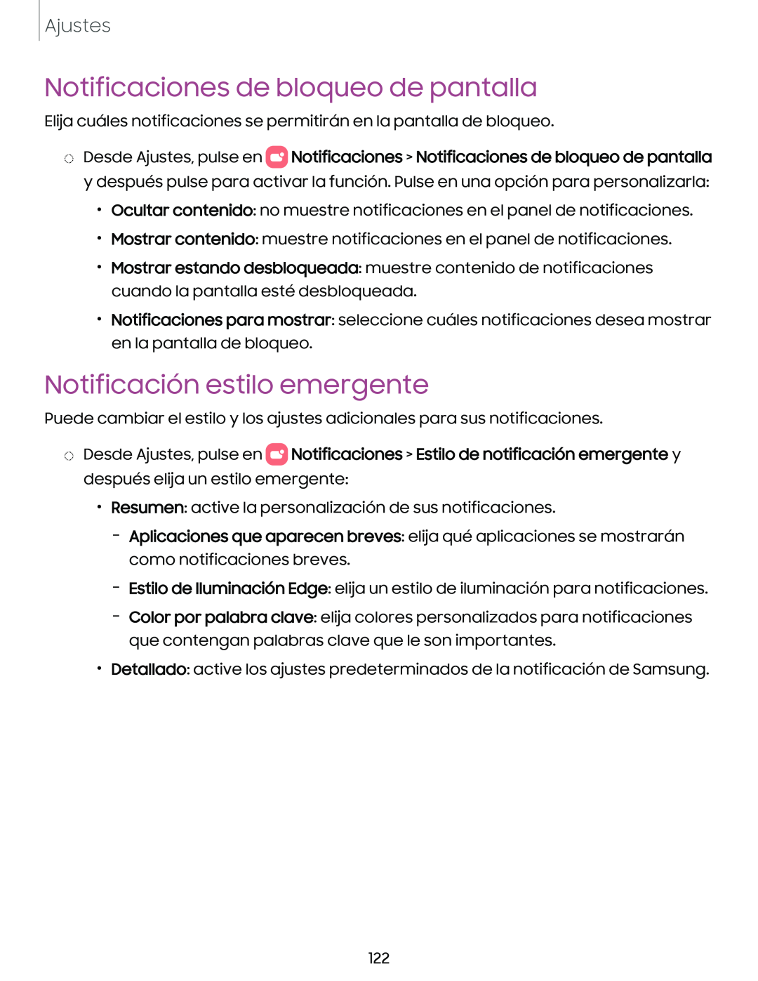 Notificación estilo emergente Galaxy Tab S7 FE T-Mobile