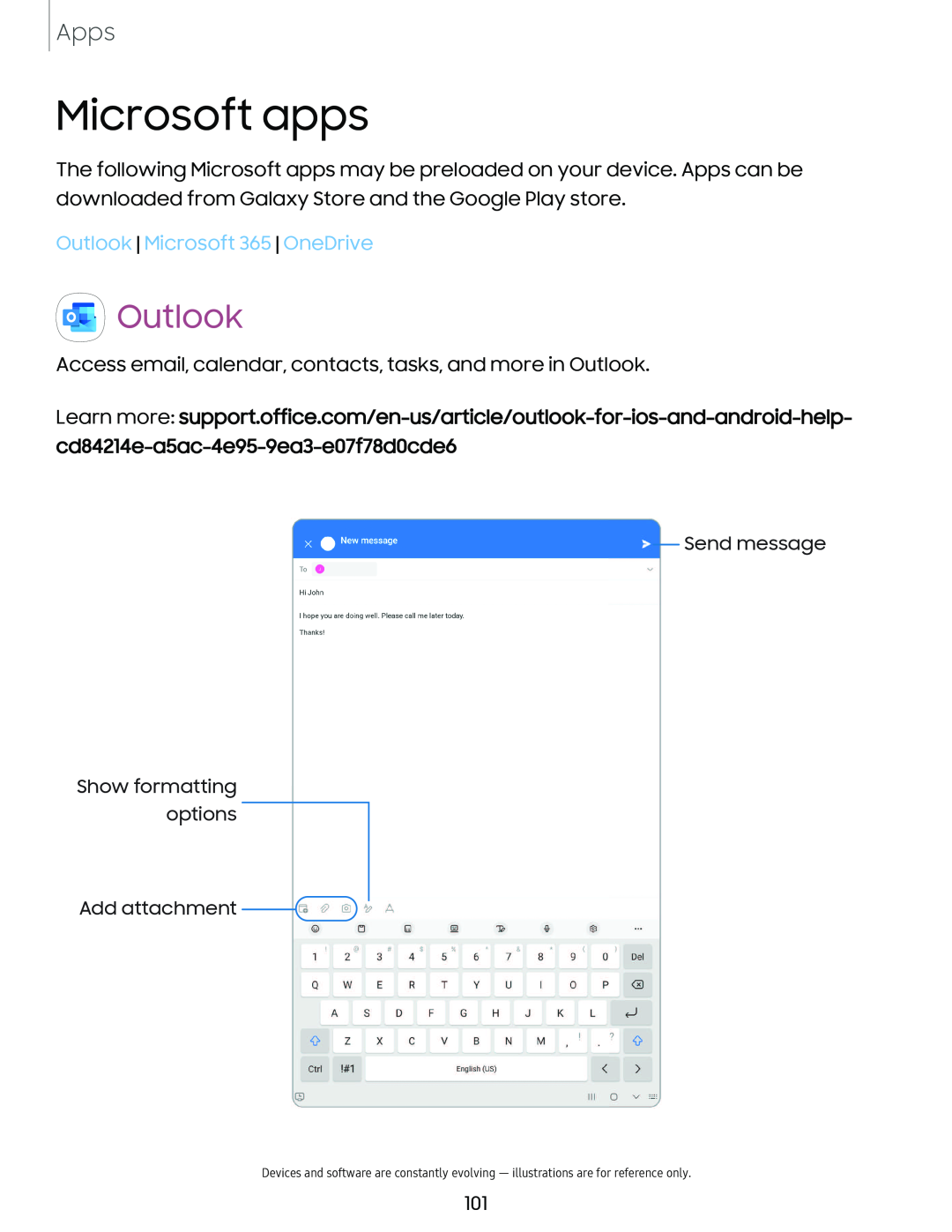 Outlook Galaxy Tab S9+ AT&T