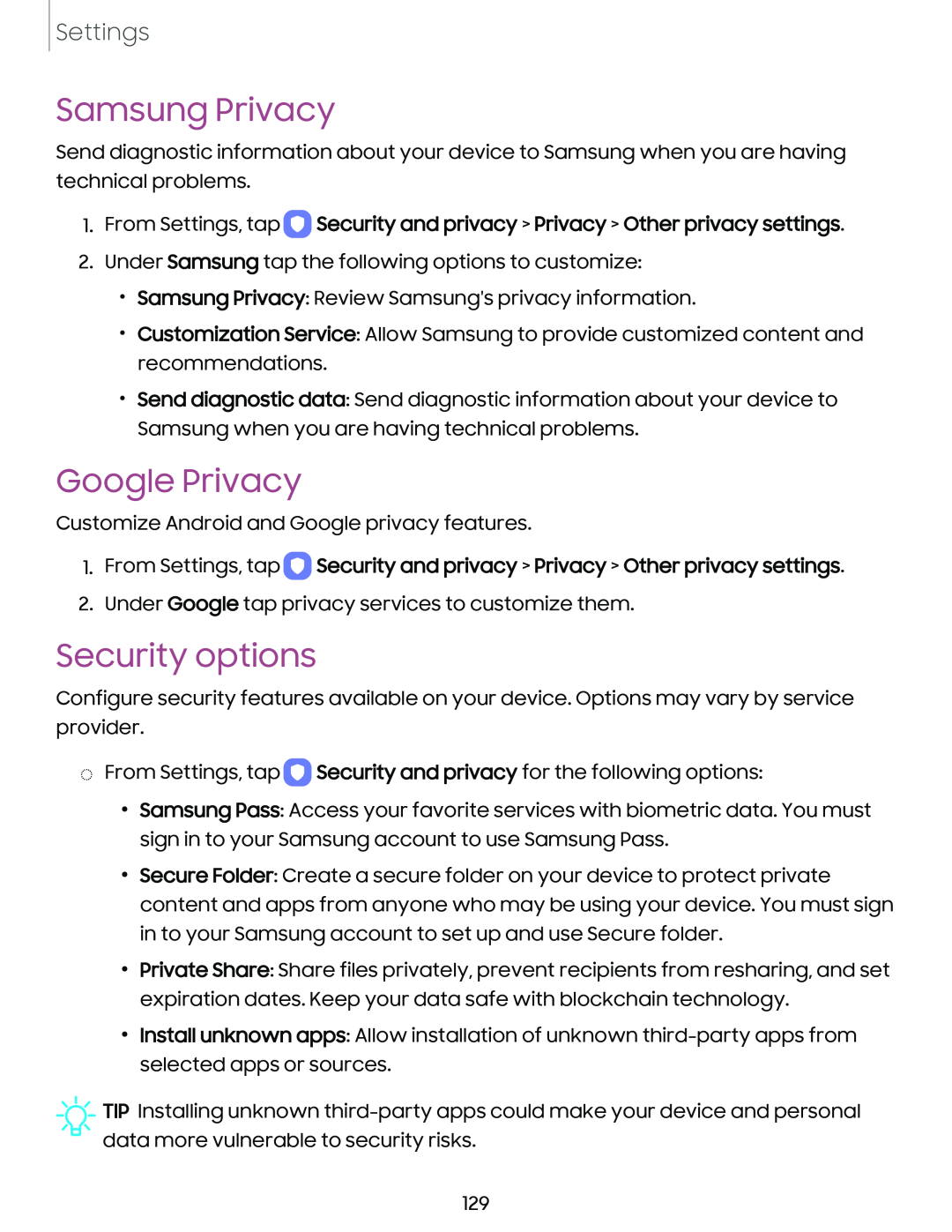 Google Privacy Galaxy Tab S9+ AT&T