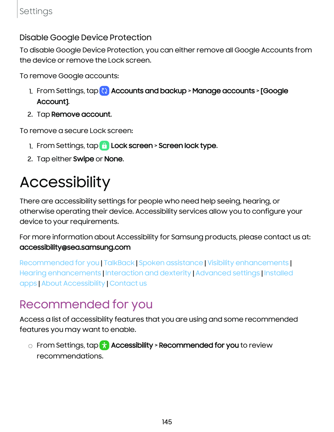 Accessibility Galaxy Tab S9+ AT&T