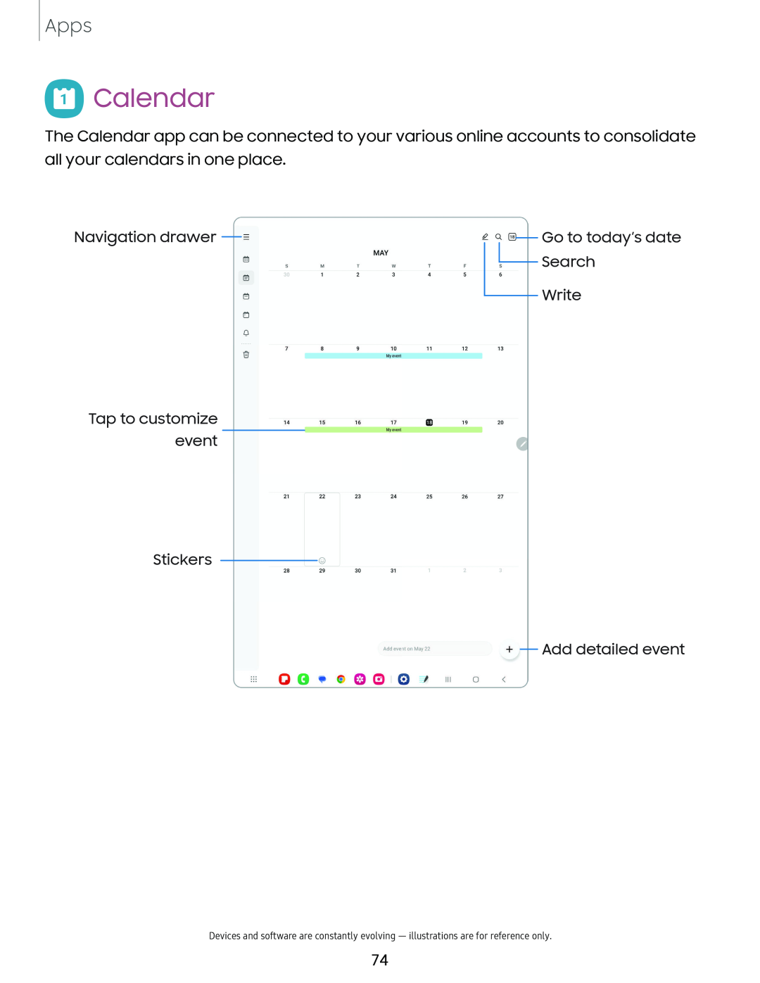 Calendar Galaxy Tab S9+ AT&T