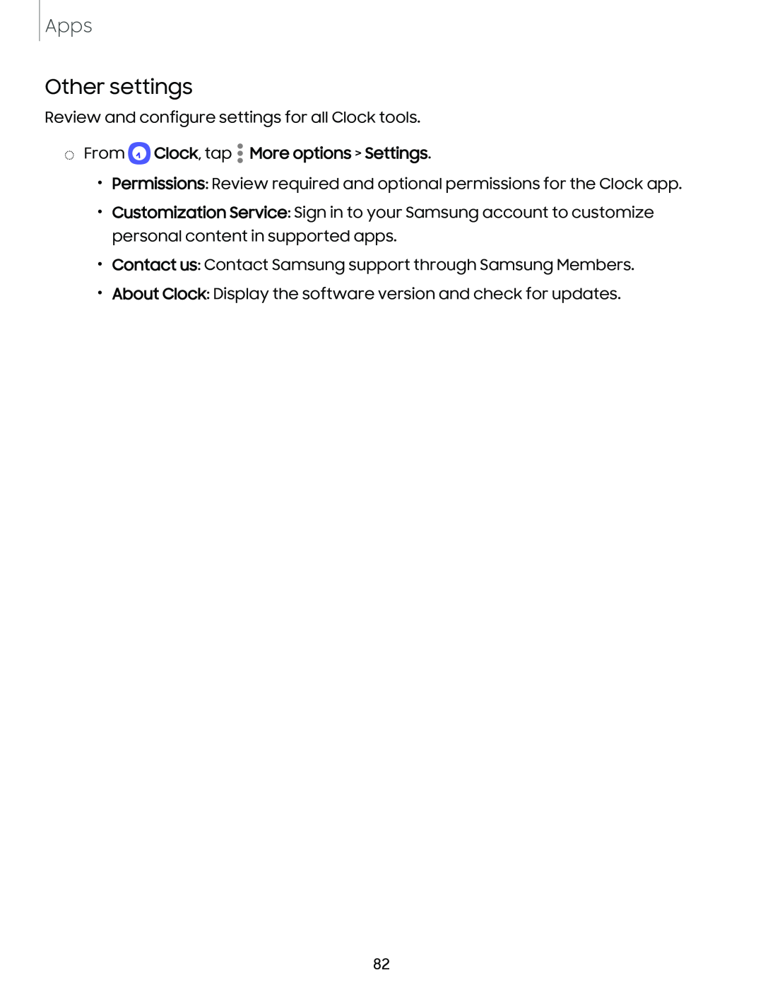 Other settings Galaxy Tab S9+ AT&T