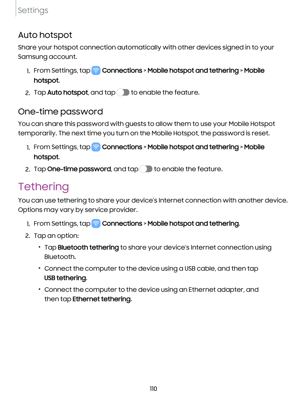 Auto hotspot One-timepassword