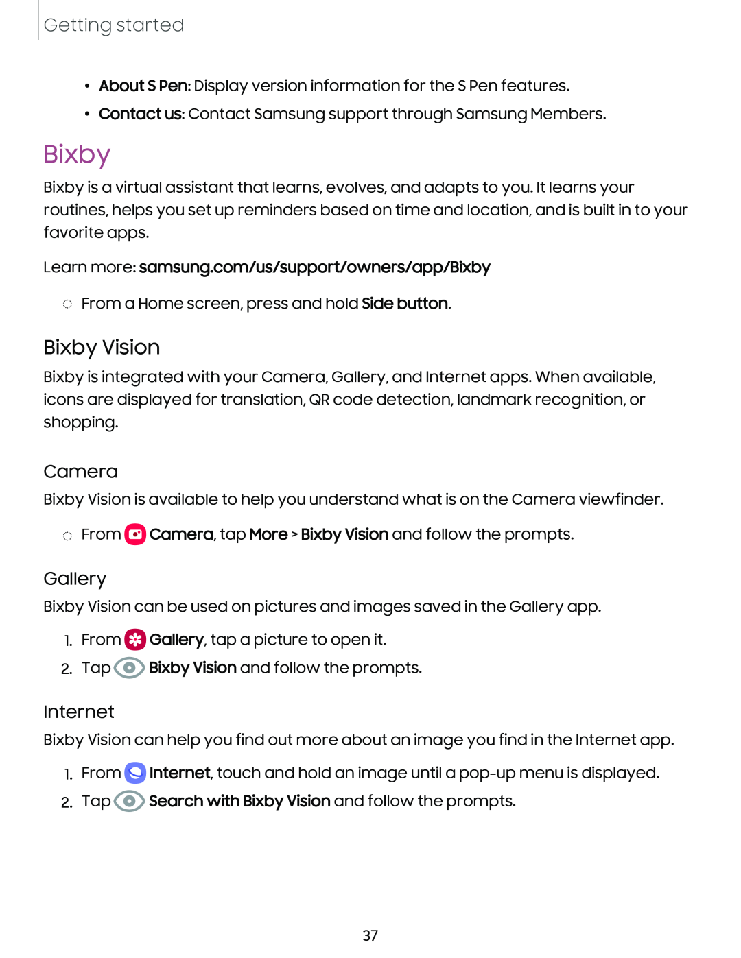 Bixby Vision Galaxy Tab S9+ Charter