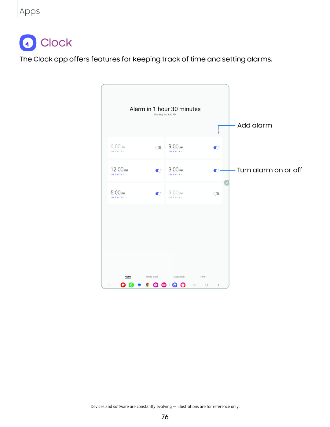 QClock Galaxy Tab S9+ Charter