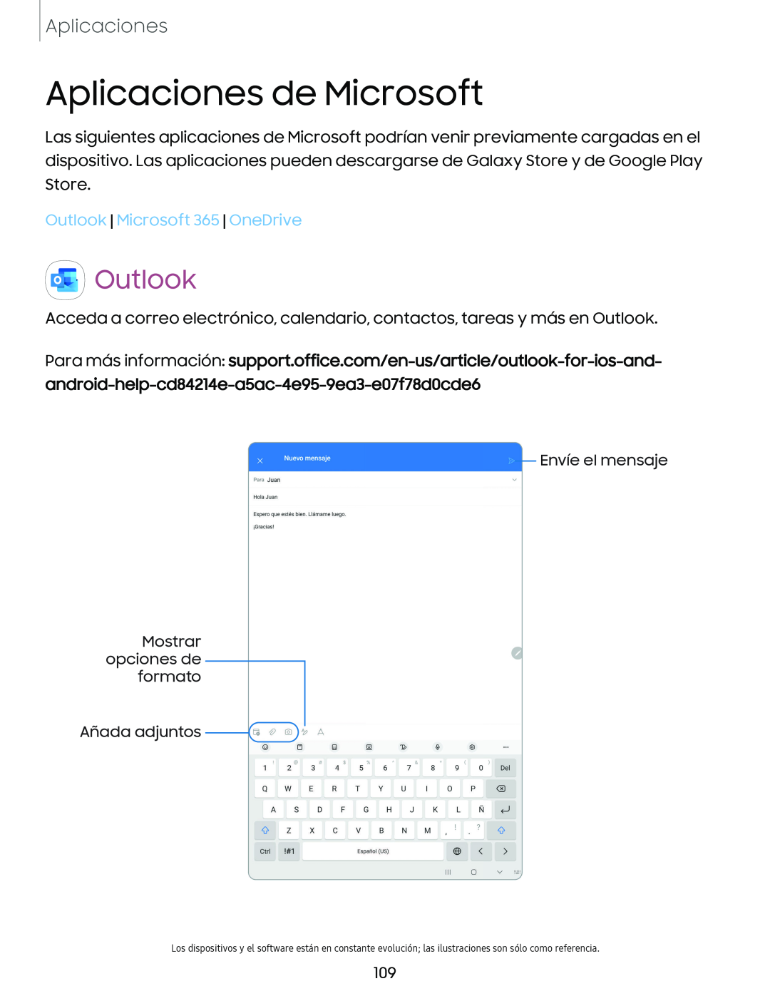 Outlook Galaxy Tab S9+ Charter