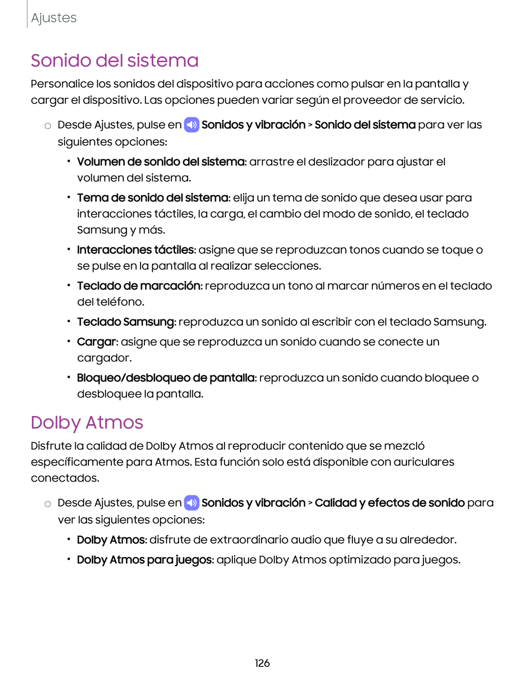 Sonido del sistema Dolby Atmos