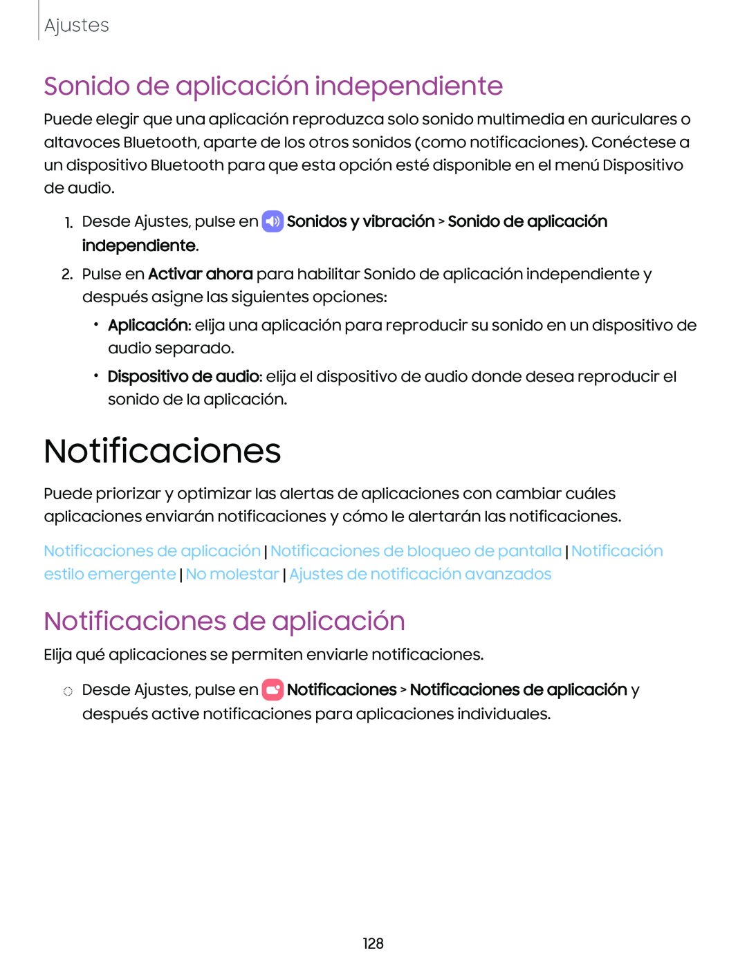 Notificaciones de aplicación Galaxy Tab S9+ Charter