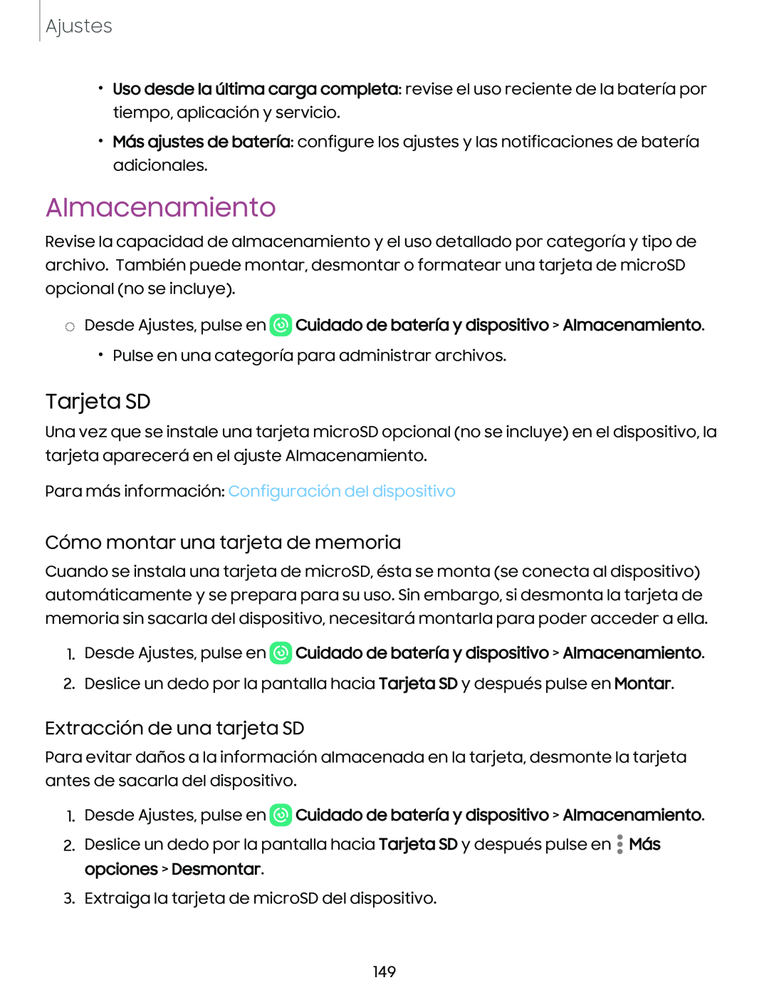 Cómo montar una tarjeta de memoria Extracción de una tarjeta SD