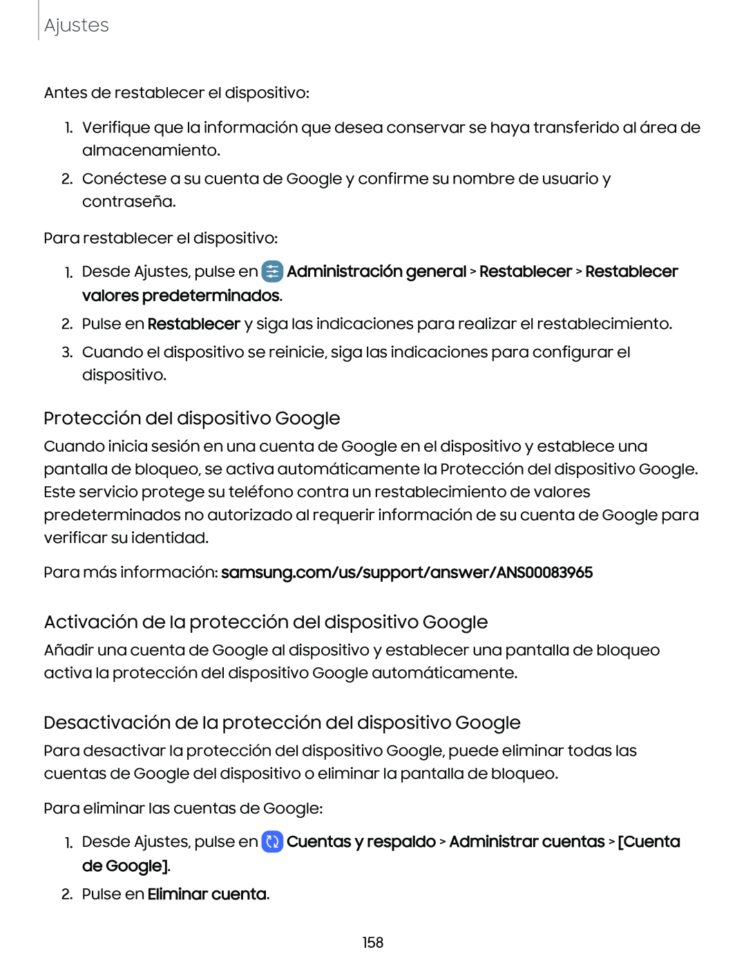 Protección del dispositivo Google Activación de la protección del dispositivo Google