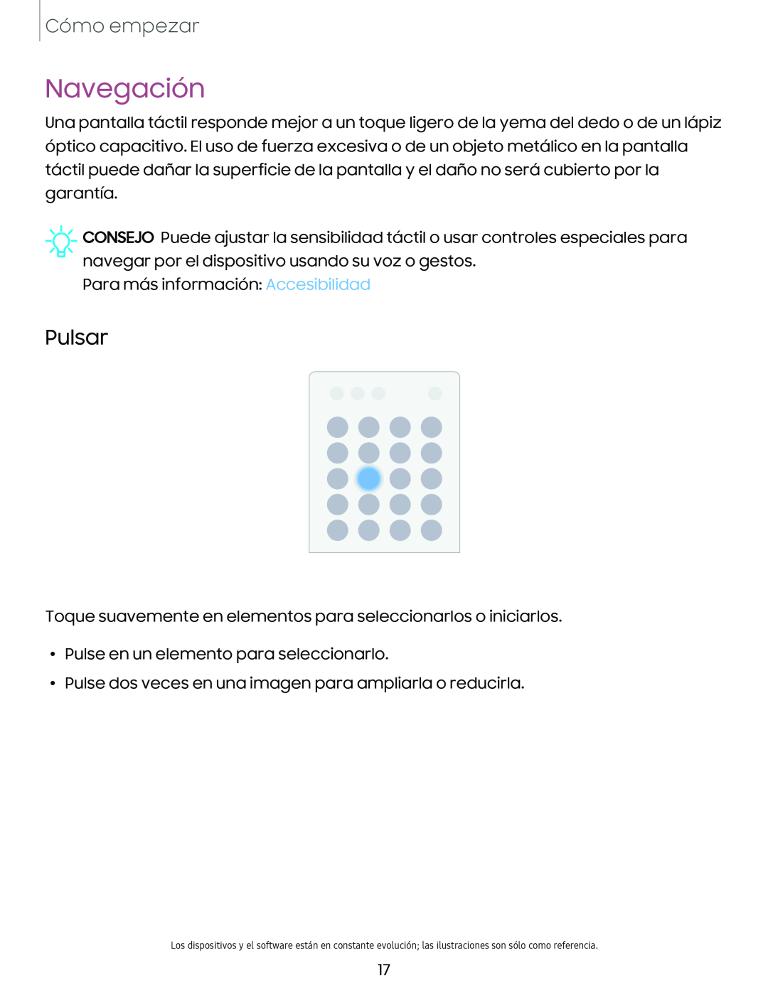 Navegación Galaxy Tab S9+ Charter