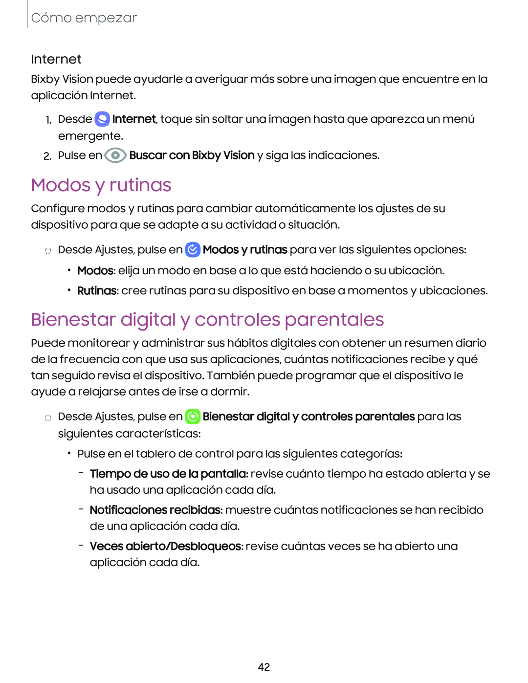 Modos y rutinas Galaxy Tab S9+ Charter