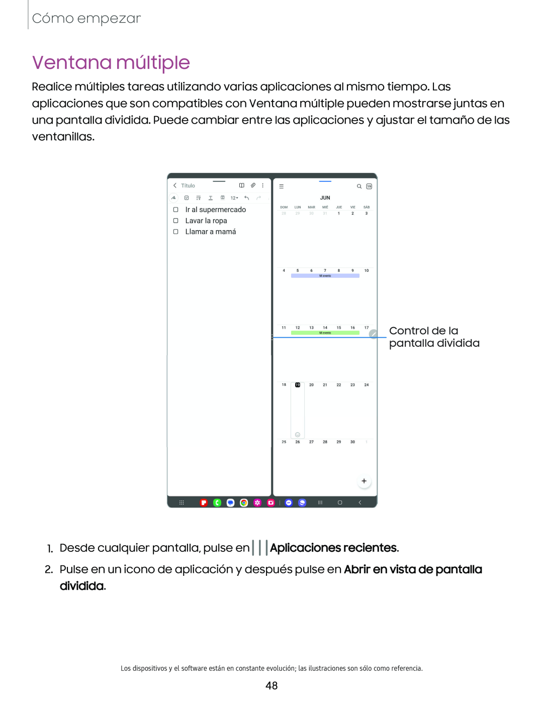 Ventana múltiple Galaxy Tab S9+ Charter