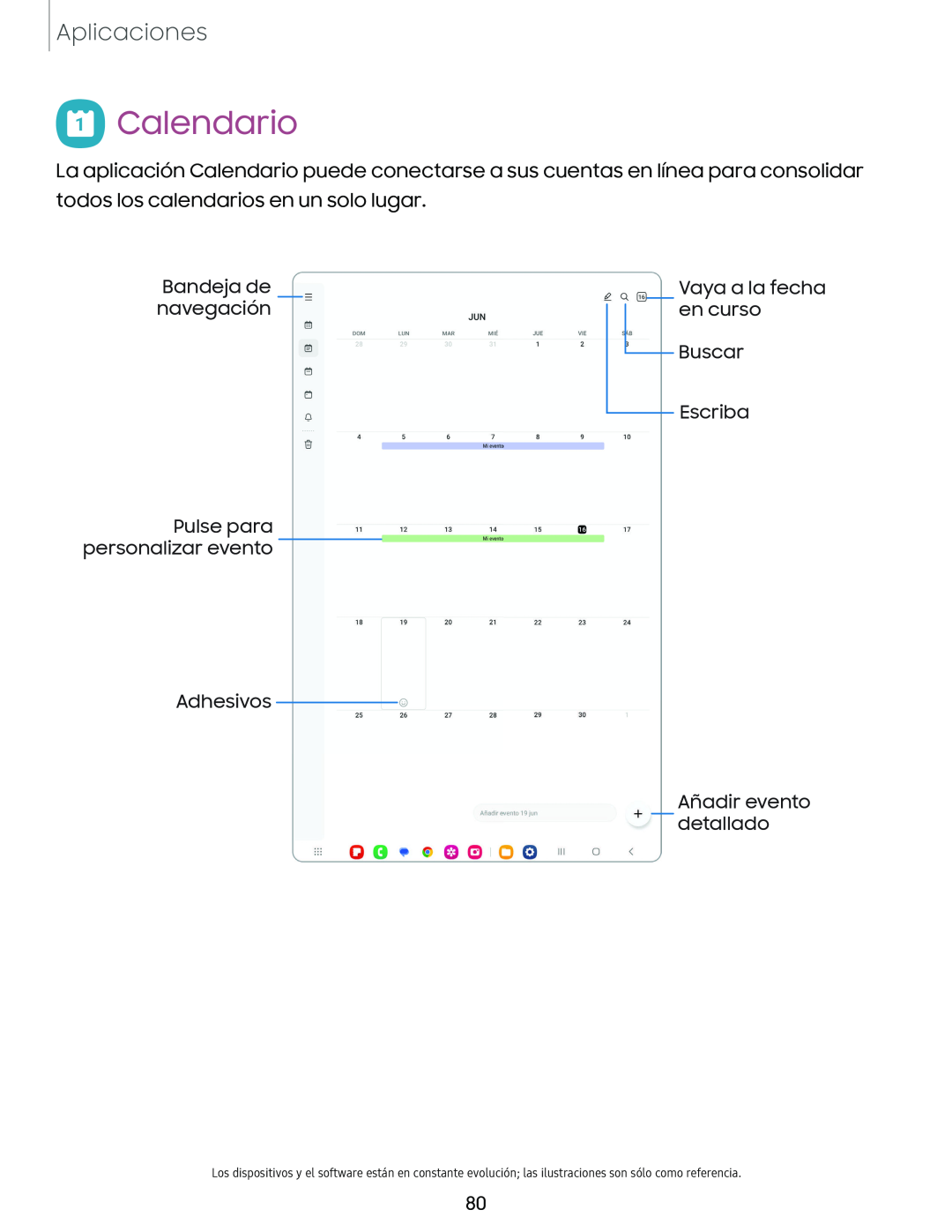 Calendario Galaxy Tab S9+ Charter