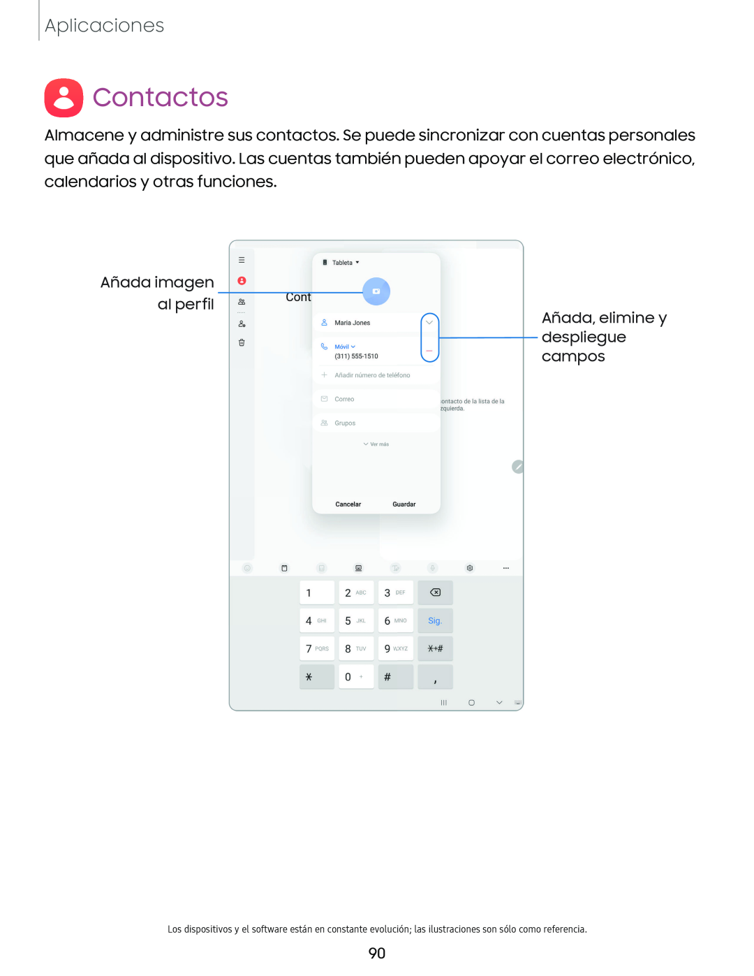 Contactos Galaxy Tab S9+ Charter