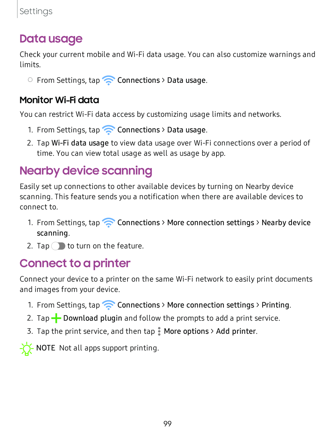 Connect to a printer Galaxy Tab S6 Lite 2022