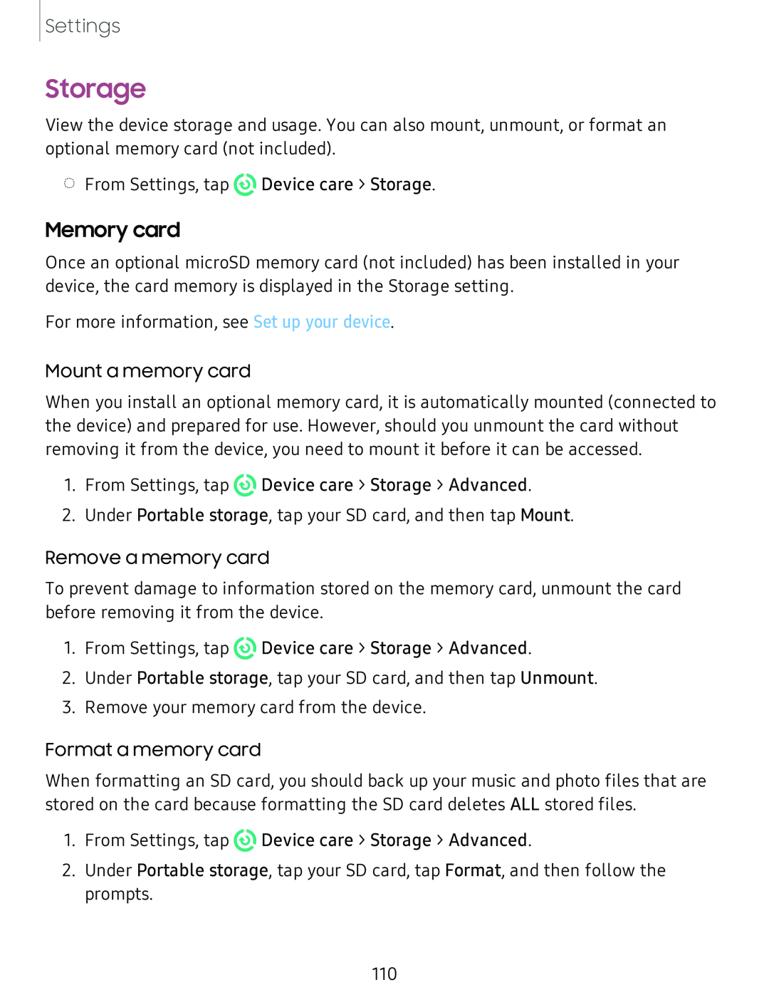 Memory card Galaxy Tab S6 Lite 2022