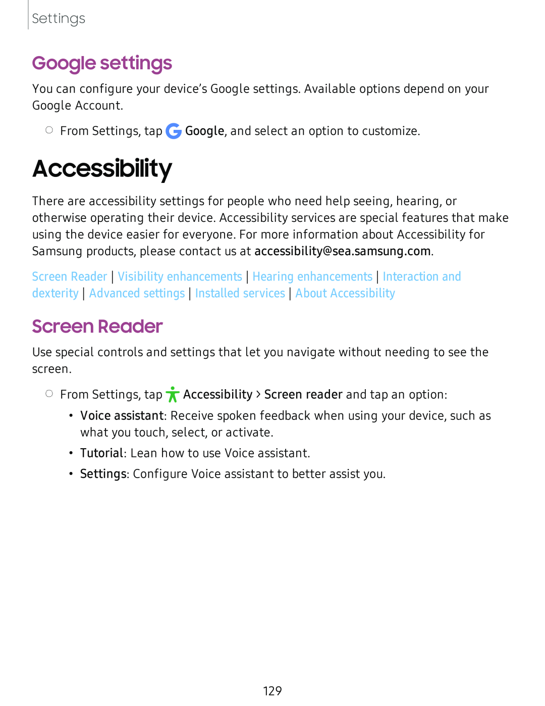 Screen Reader Galaxy Tab S6 Lite 2022