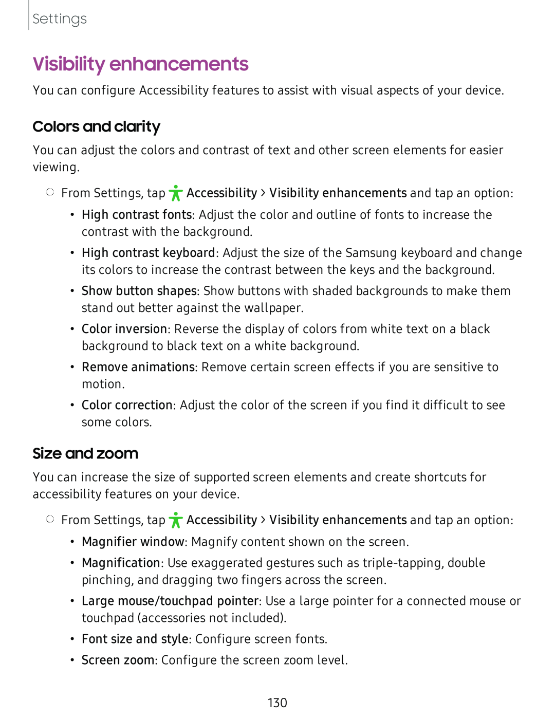 Visibility enhancements Galaxy Tab S6 Lite 2022