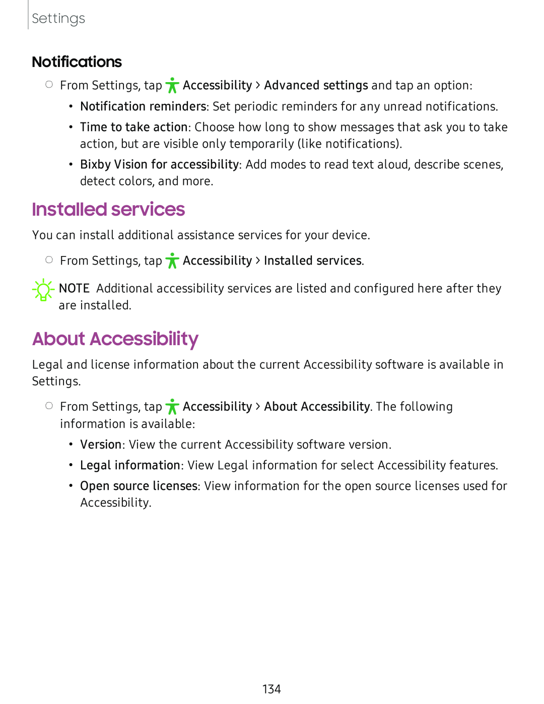 About Accessibility Galaxy Tab S6 Lite 2022