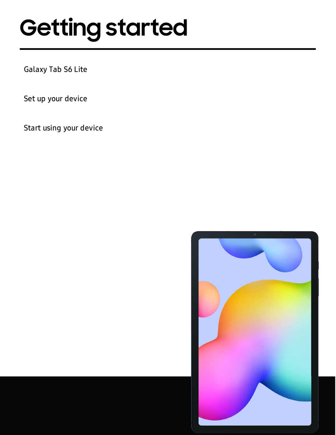 Getting started Galaxy Tab S6 Lite 2022