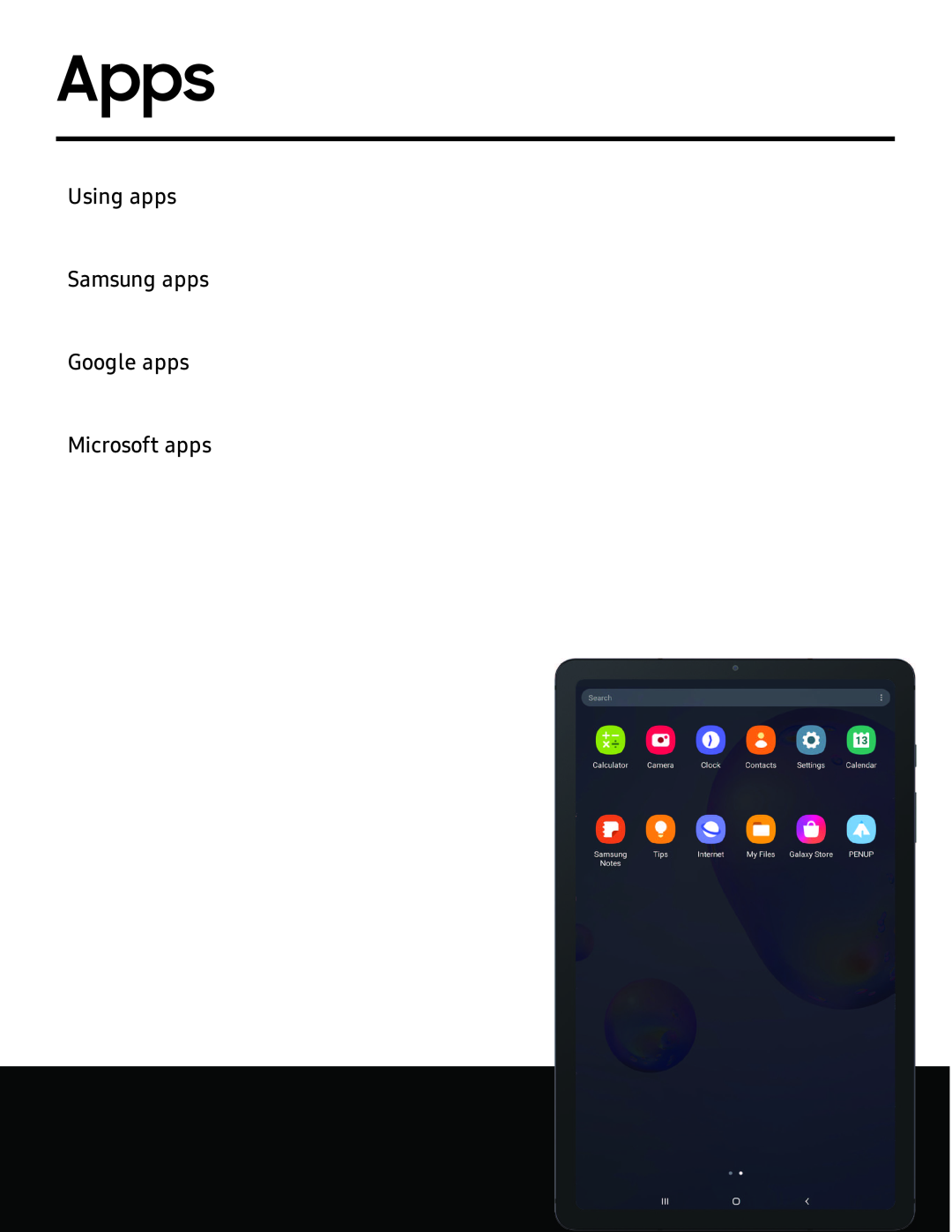 Apps Galaxy Tab S6 Lite 2022