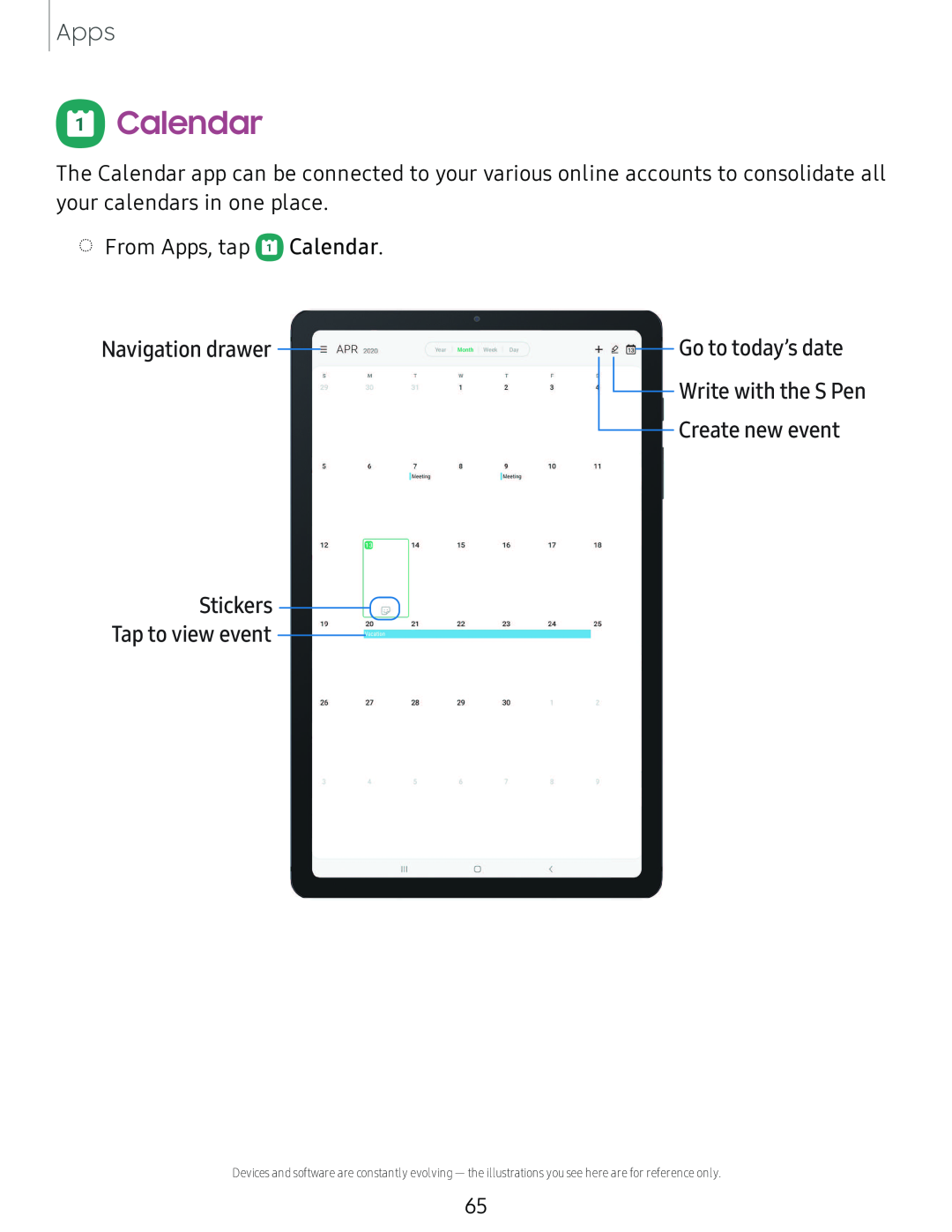 Navigation drawer Galaxy Tab S6 Lite 2022