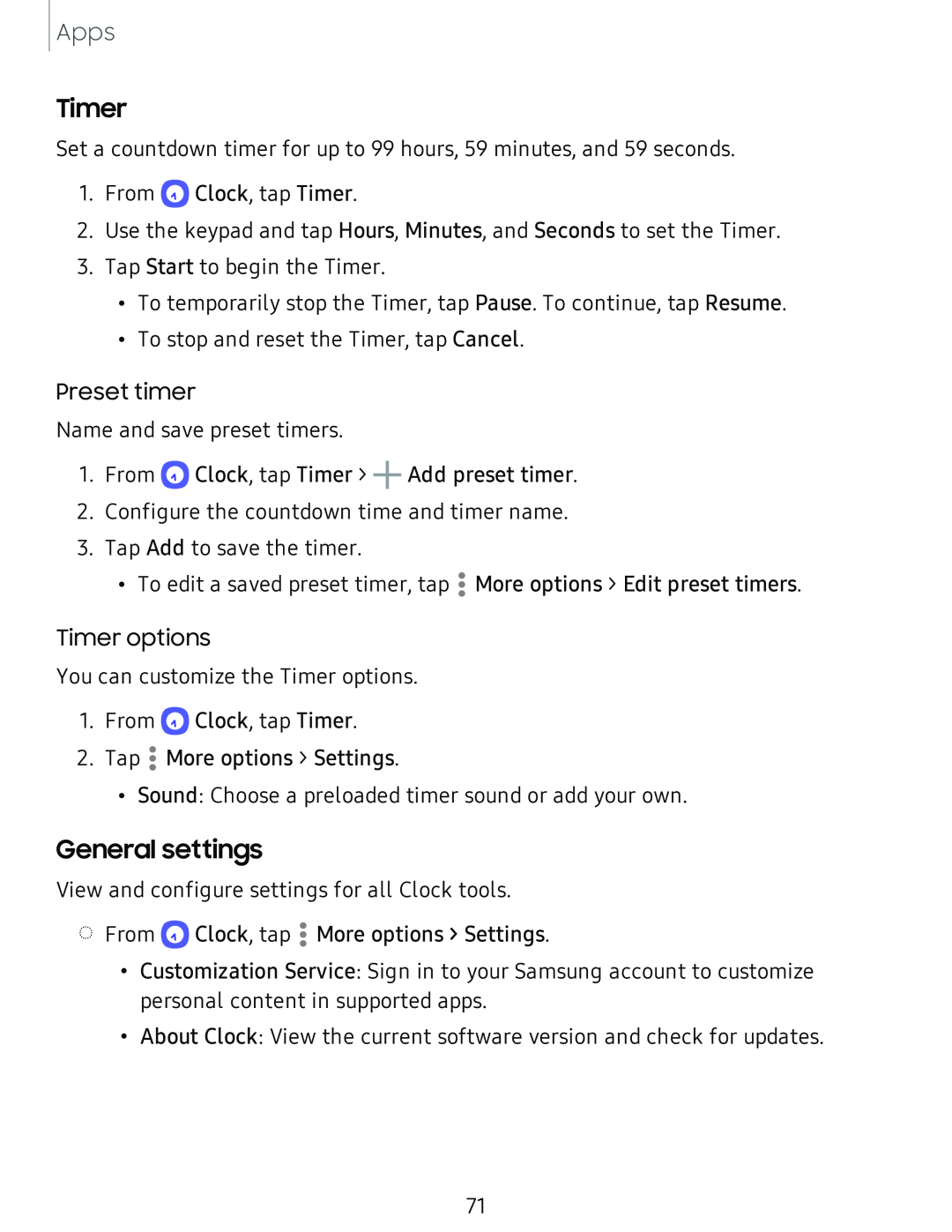 General settings Galaxy Tab S6 Lite 2022