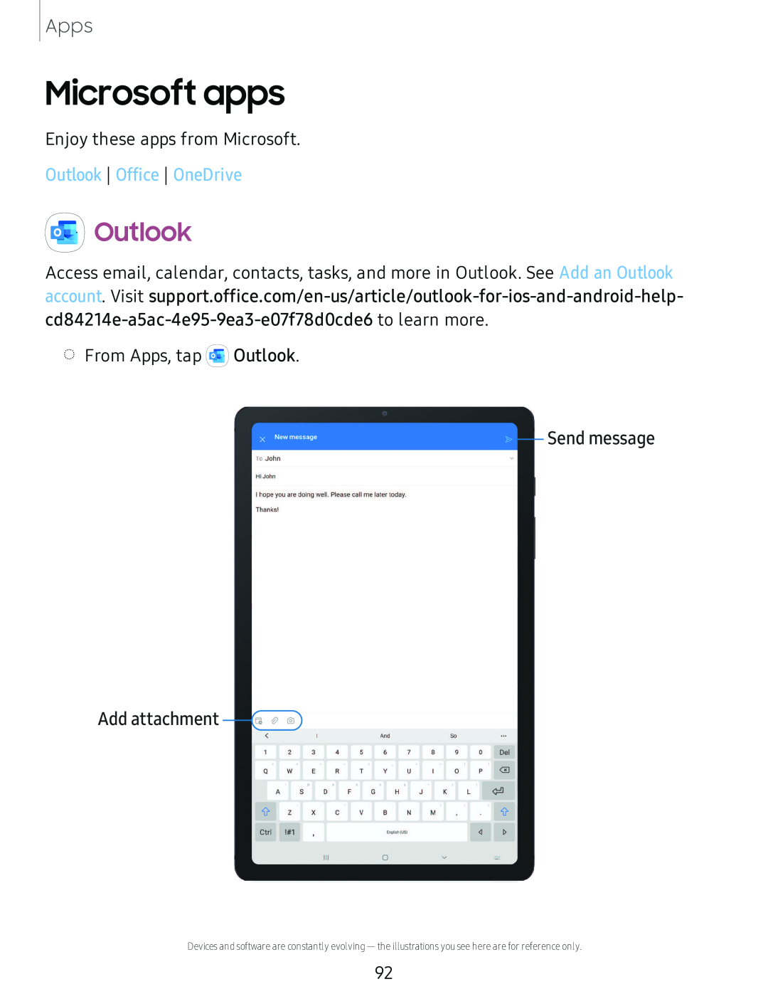 Outlook Galaxy Tab S6 Lite 2022