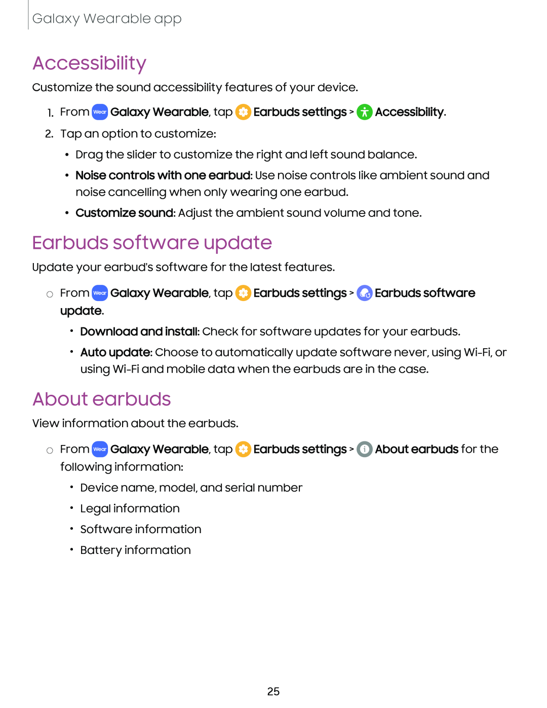 Accessibility Earbuds software update