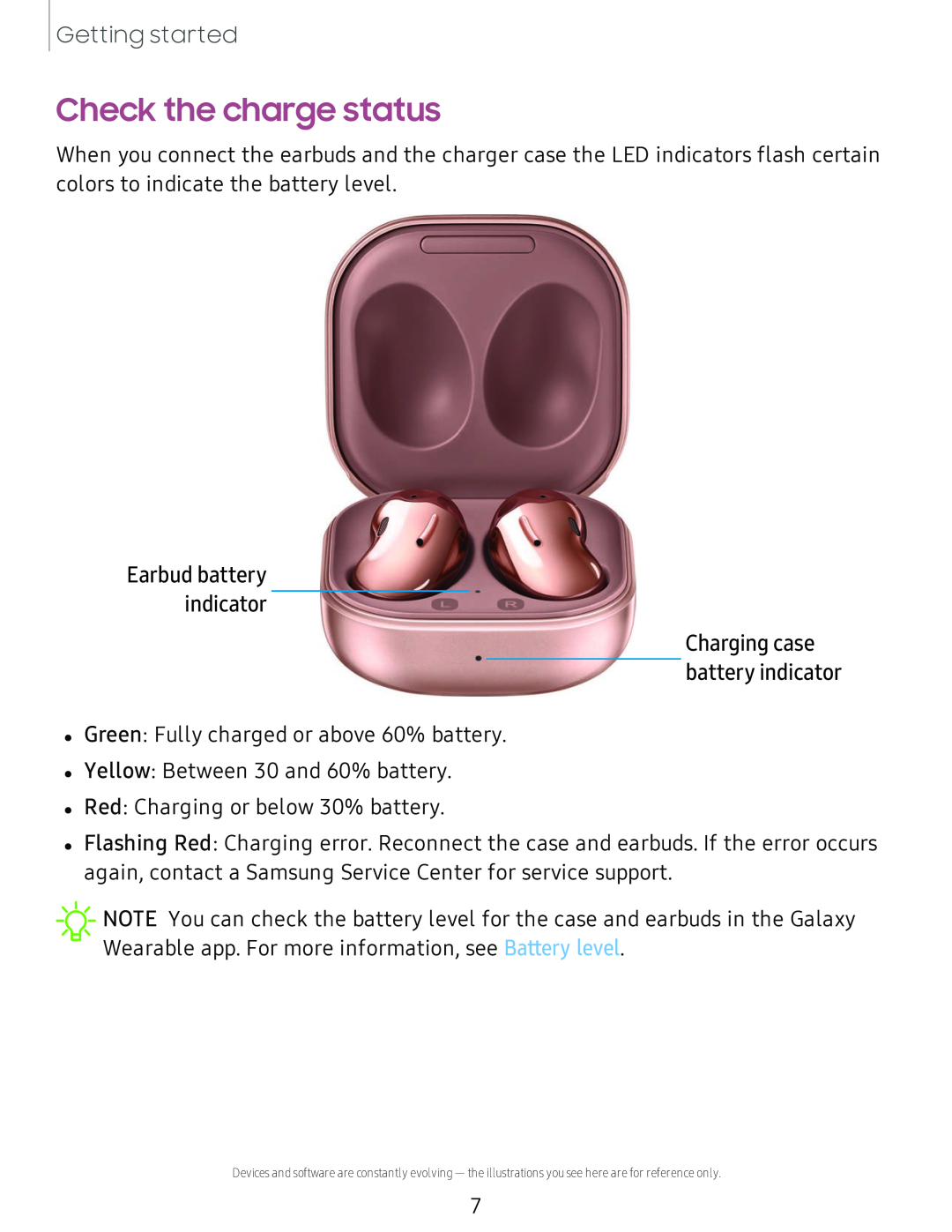 Earbud battery indicator Galaxy Buds Galaxy Buds Live