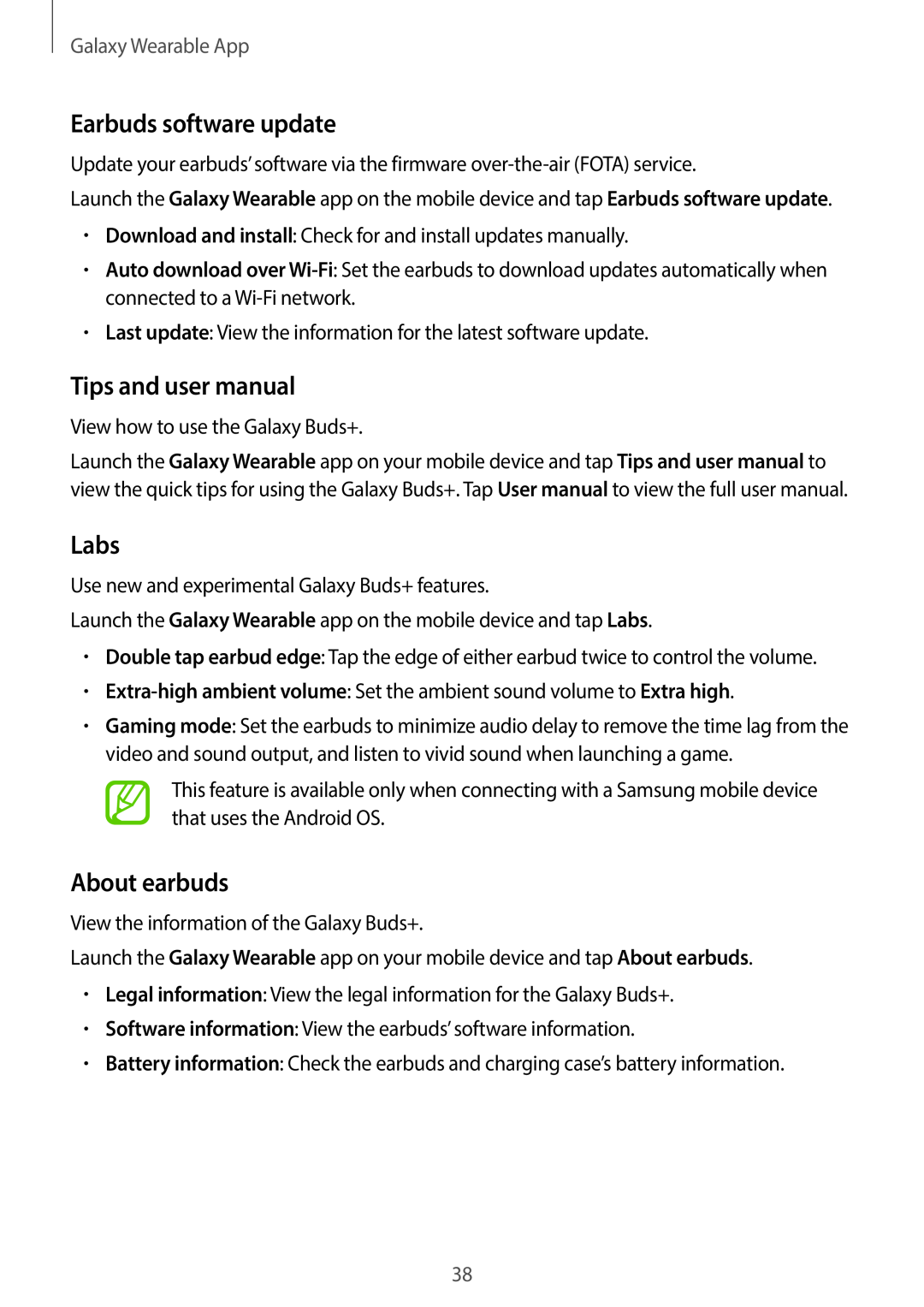 Tips and user manual Galaxy Buds Galaxy Buds+