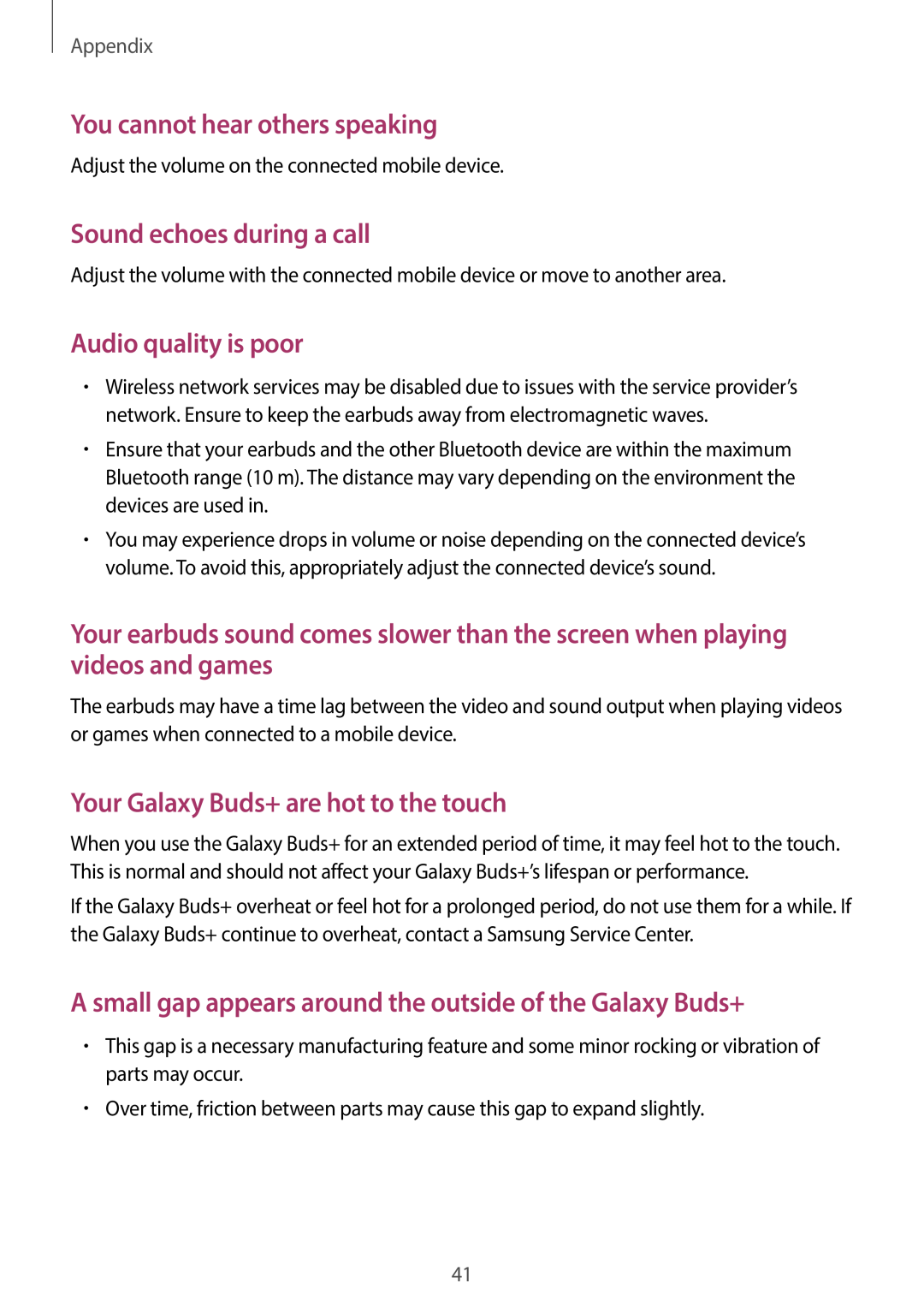 A small gap appears around the outside of the Galaxy Buds+ Galaxy Buds Galaxy Buds+