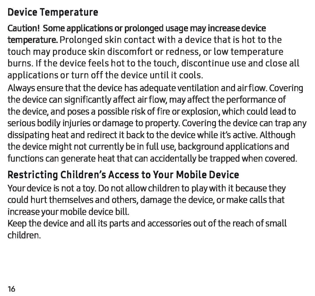 Device Temperature Restricting Children’s Access to Your Mobile Device