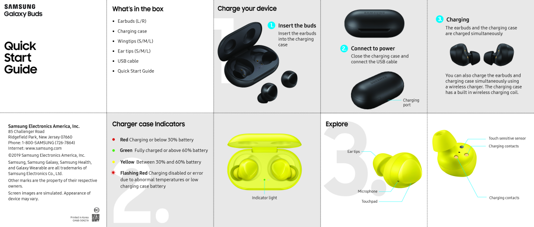 Charge your device Galaxy Buds Galaxy Buds