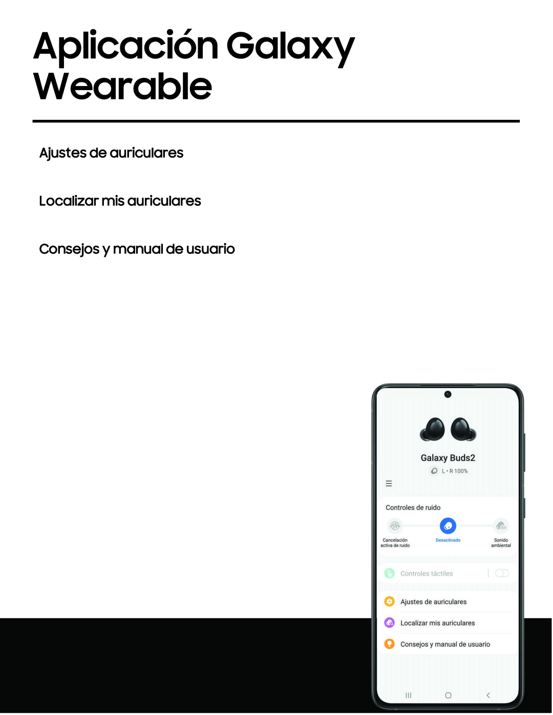 Aplicación Galaxy Wearable