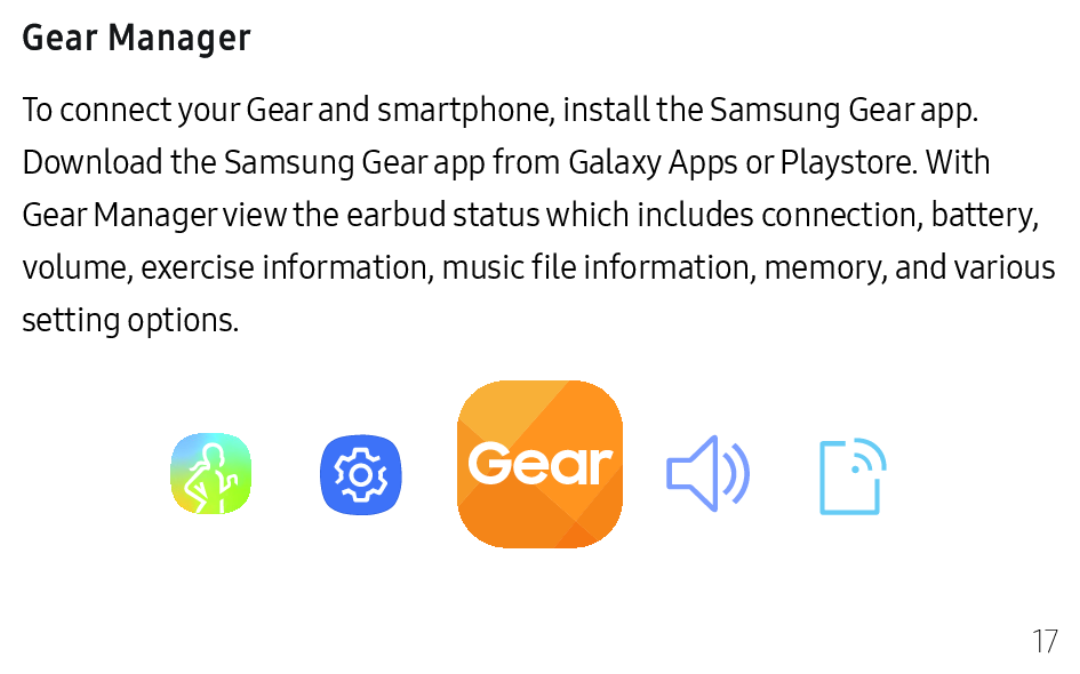 Gear Manager Gear IconX Gear IconX (2018)