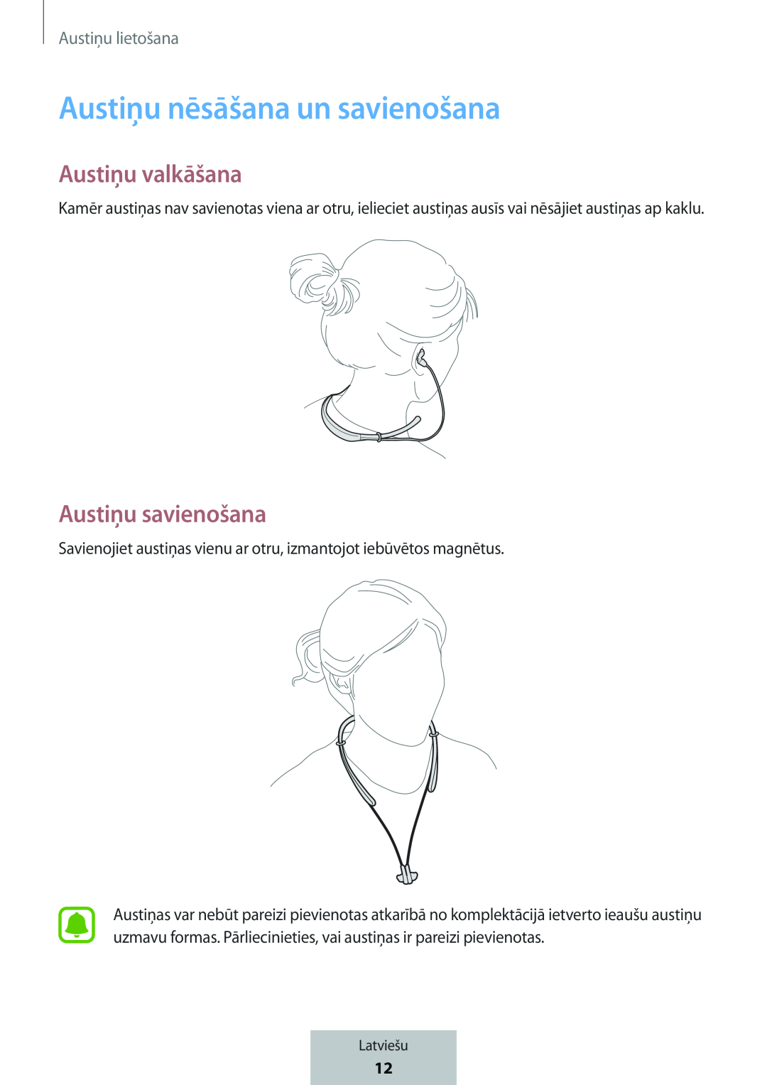 Austiņu savienošana In-Ear Headphones Level U Headphones