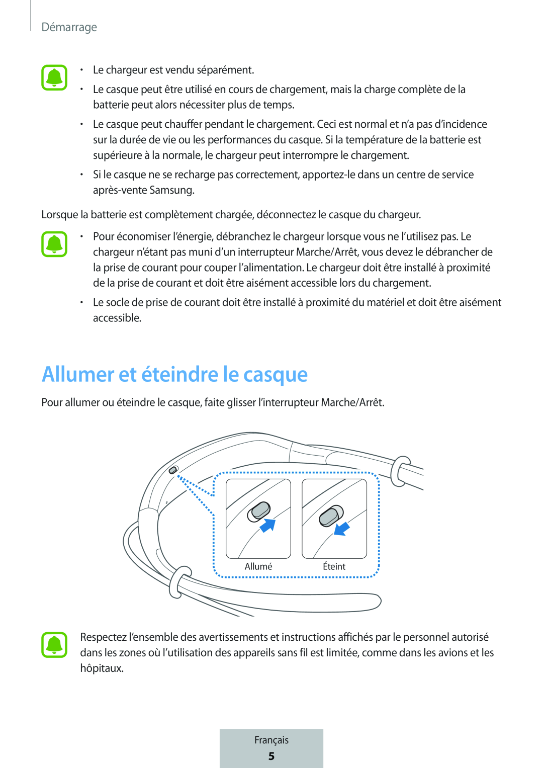 Allumer et éteindre le casque In-Ear Headphones Level U Headphones