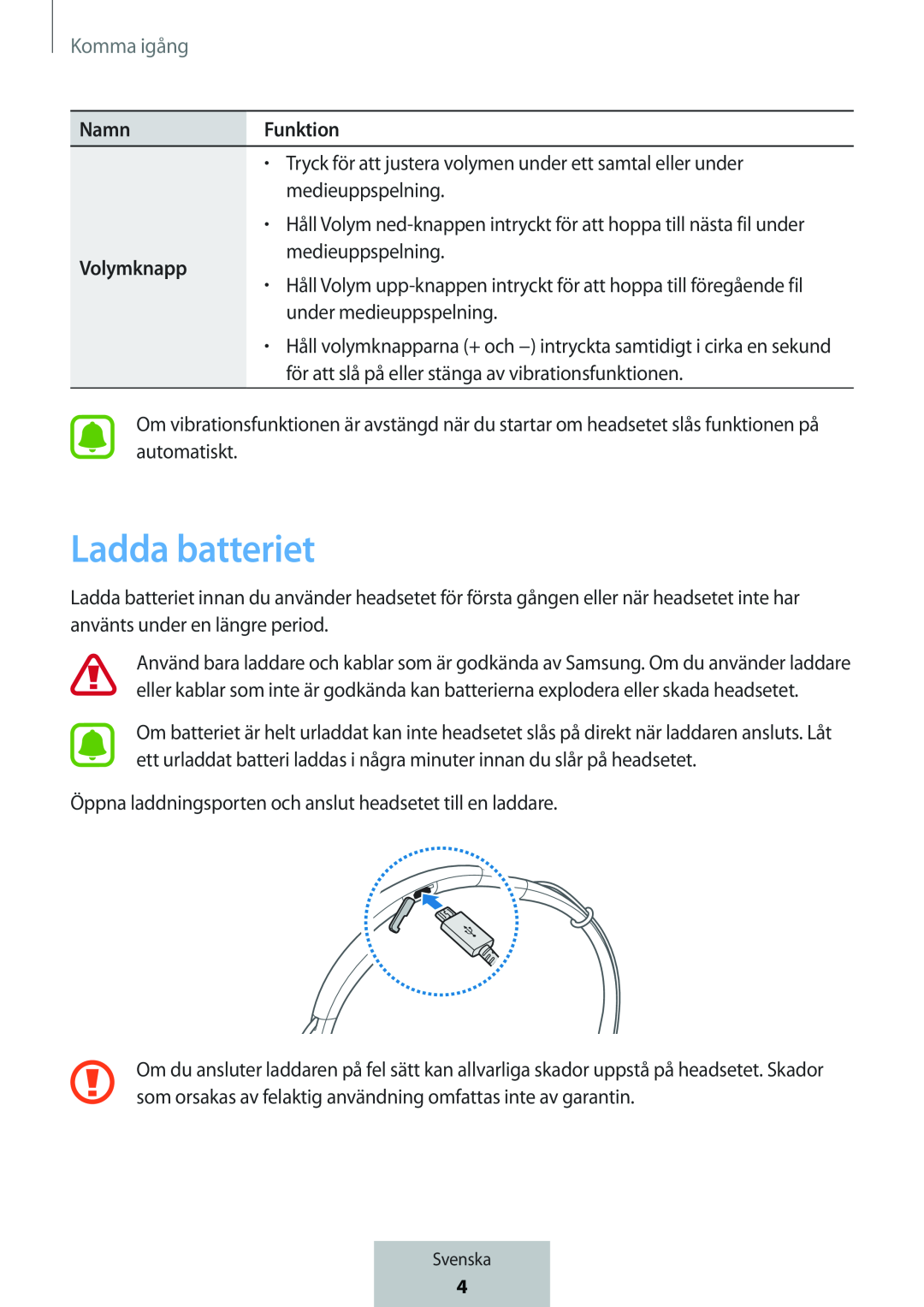 Ladda batteriet