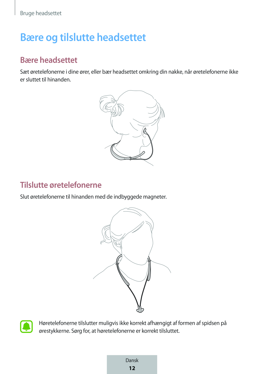 Bære og tilslutte headsettet In-Ear Headphones Level U Headphones