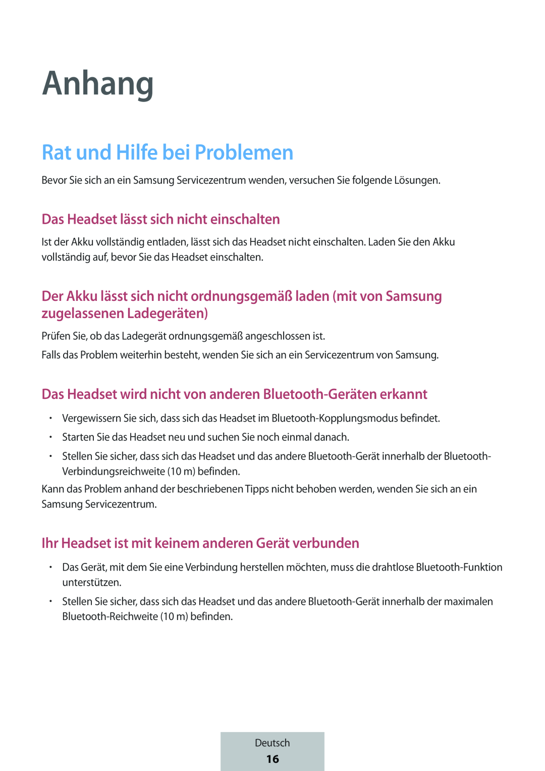 Rat und Hilfe bei Problemen In-Ear Headphones Level U Headphones