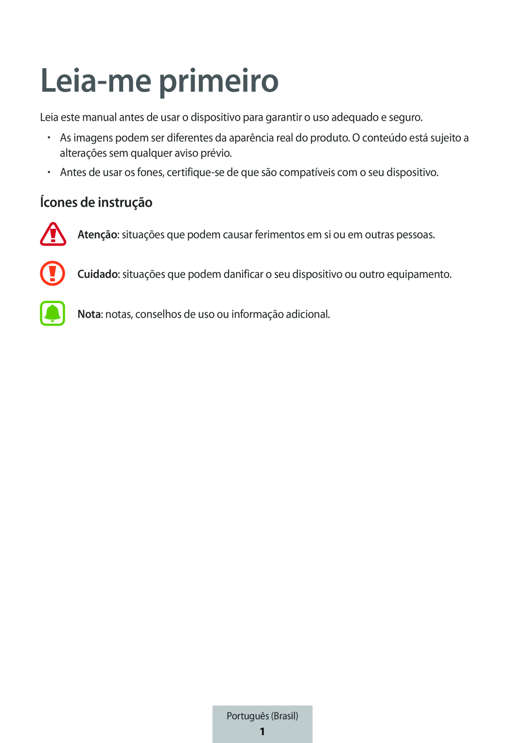 Leia-meprimeiro Ícones de instrução