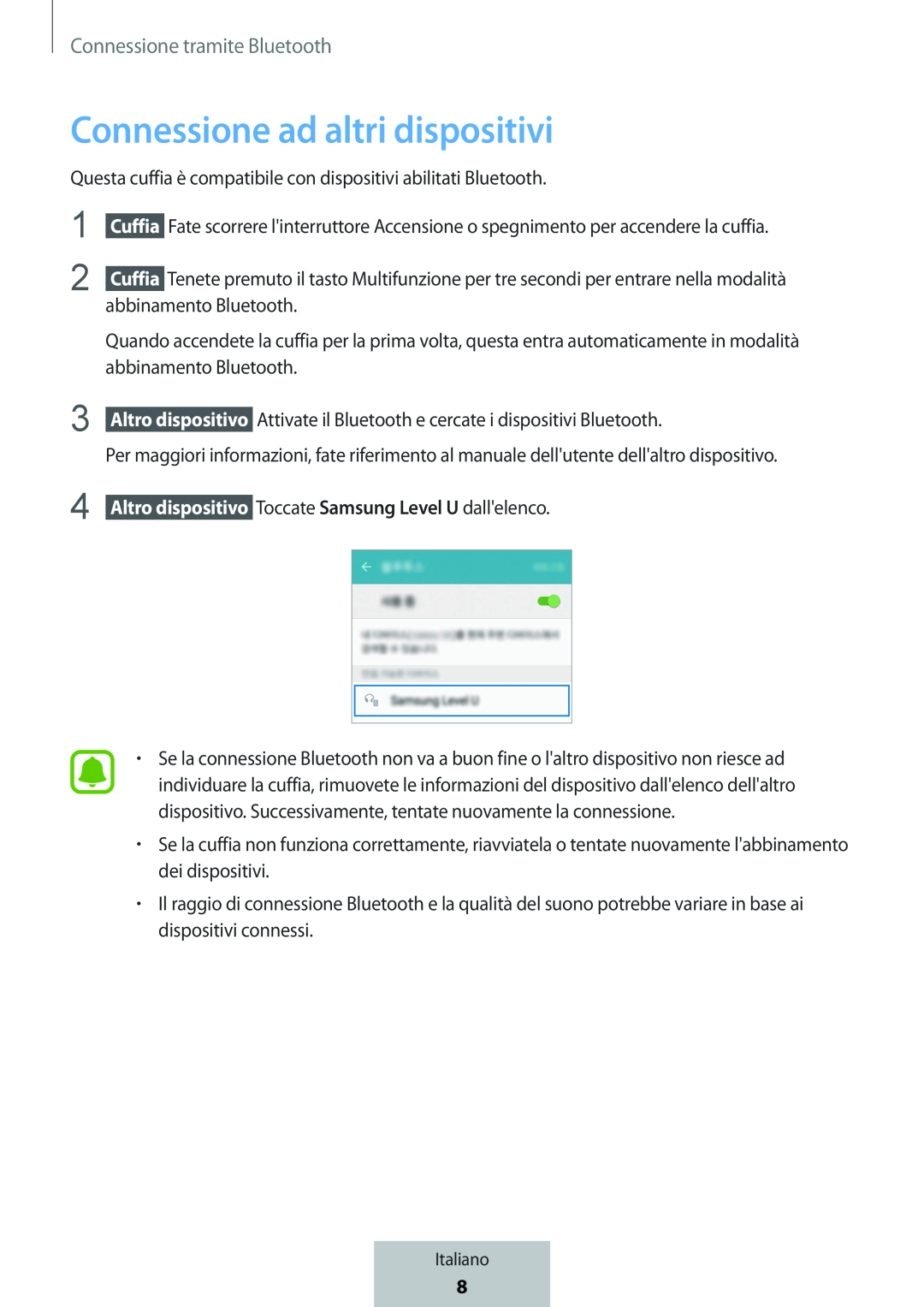 Connessione ad altri dispositivi In-Ear Headphones Level U Headphones