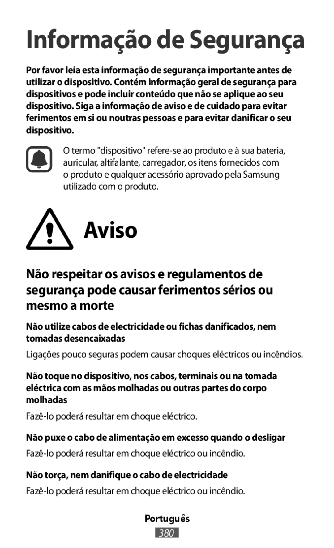 Português Aviso