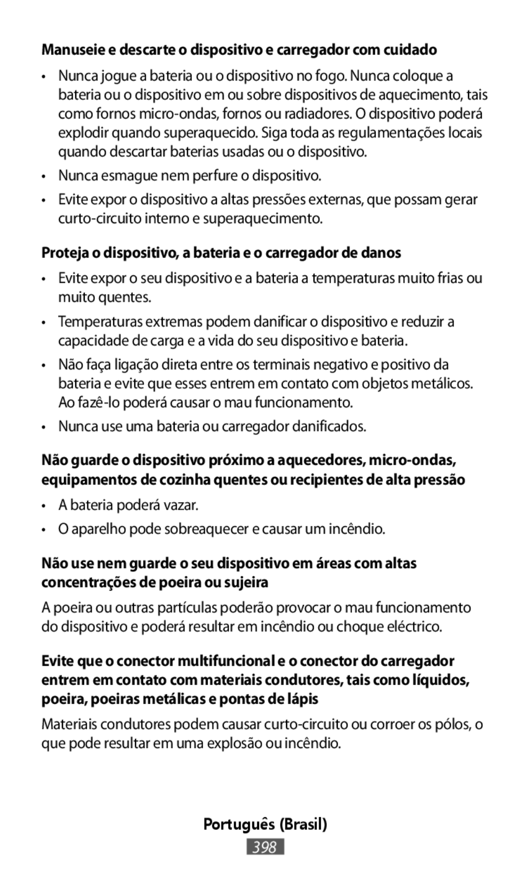 Manuseie e descarte o dispositivo e carregador com cuidado In-Ear Headphones Level U Headphones