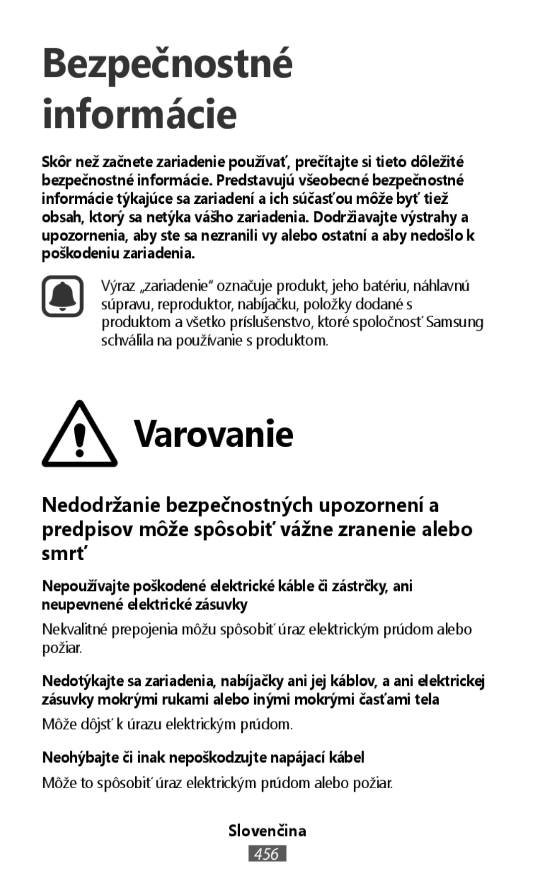 Varovanie Slovenčina